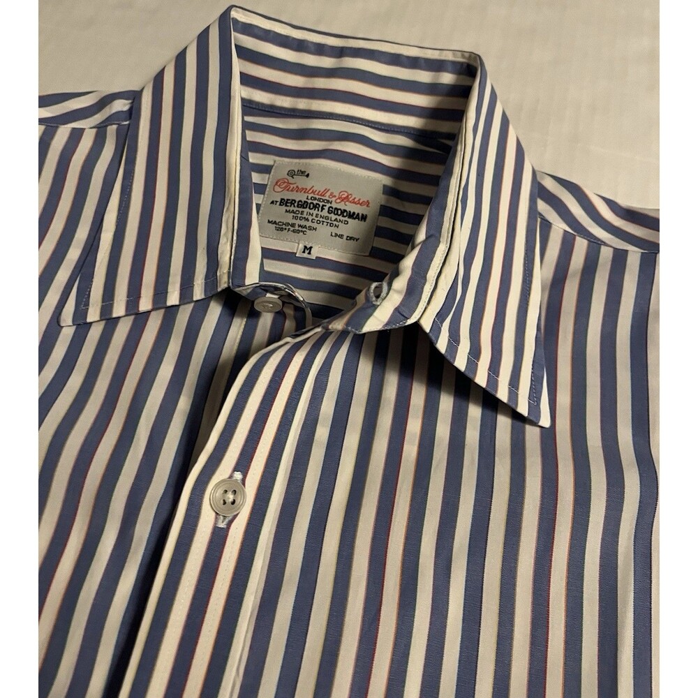 Turnbull Asser Bergdorf Goodman Striped Long Sleeve Dress Shirt MED London